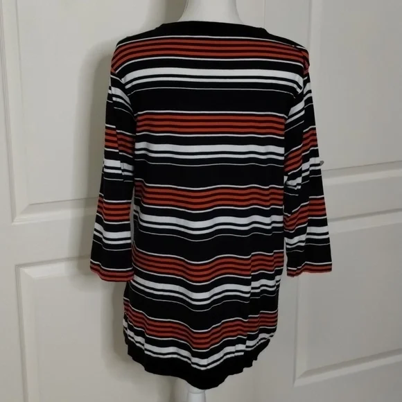 UG Apparel women's large GameDay OSU Cowboys striped top orange/black/white - Picture 5 of 10